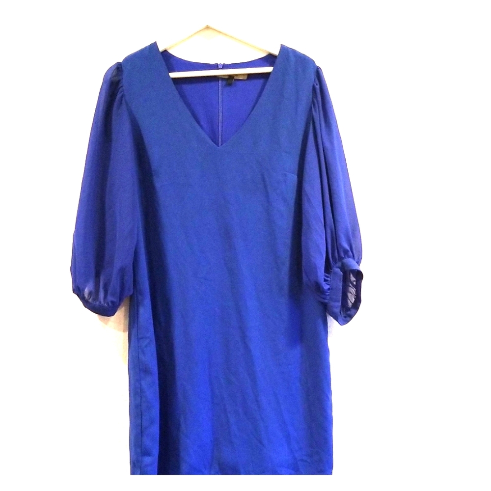 Women Size M Royal Blue Long Sleeve Holiday Dress